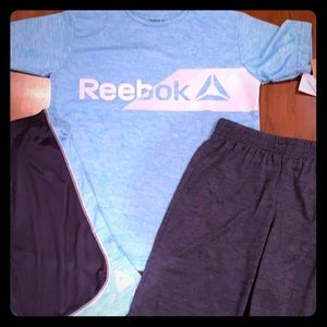 Boys size 10 3 piece short set REEBOK